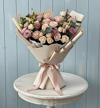 Букет цветов из:  Розы и Лизиантусы #REPLACE_PRED# Мисайлово