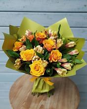 Букет цветов из:  Альстромерии и Розы в Мисайлово