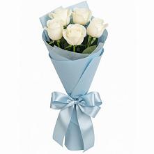 Букет 5 Белых роз Проуд в Мисайлово