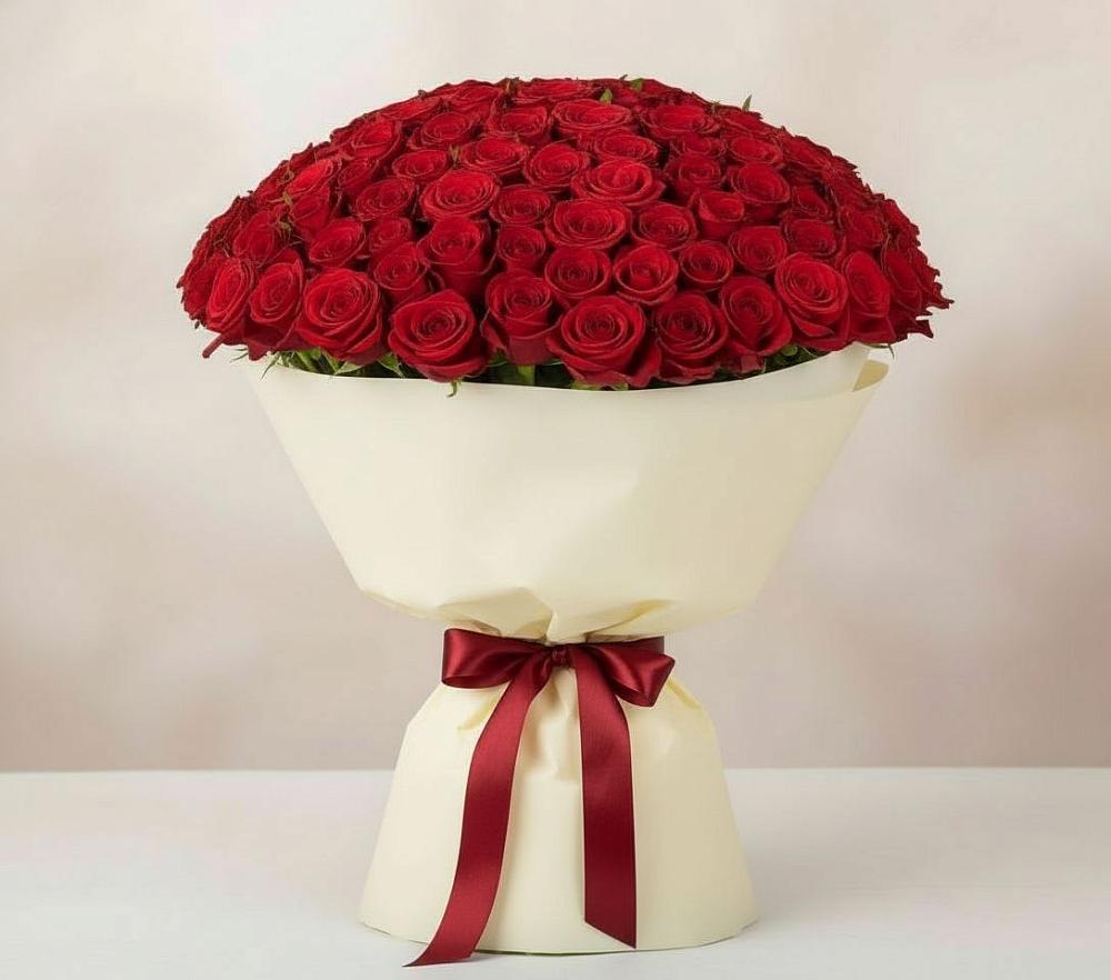 Букет 101 Красная роза Милано в Мисайлово