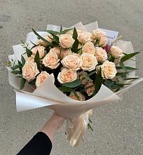 Букет Кремовые розы Латте в Мисайлово