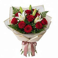 Букет цветов из:  Лилии и Розы в Мисайлово