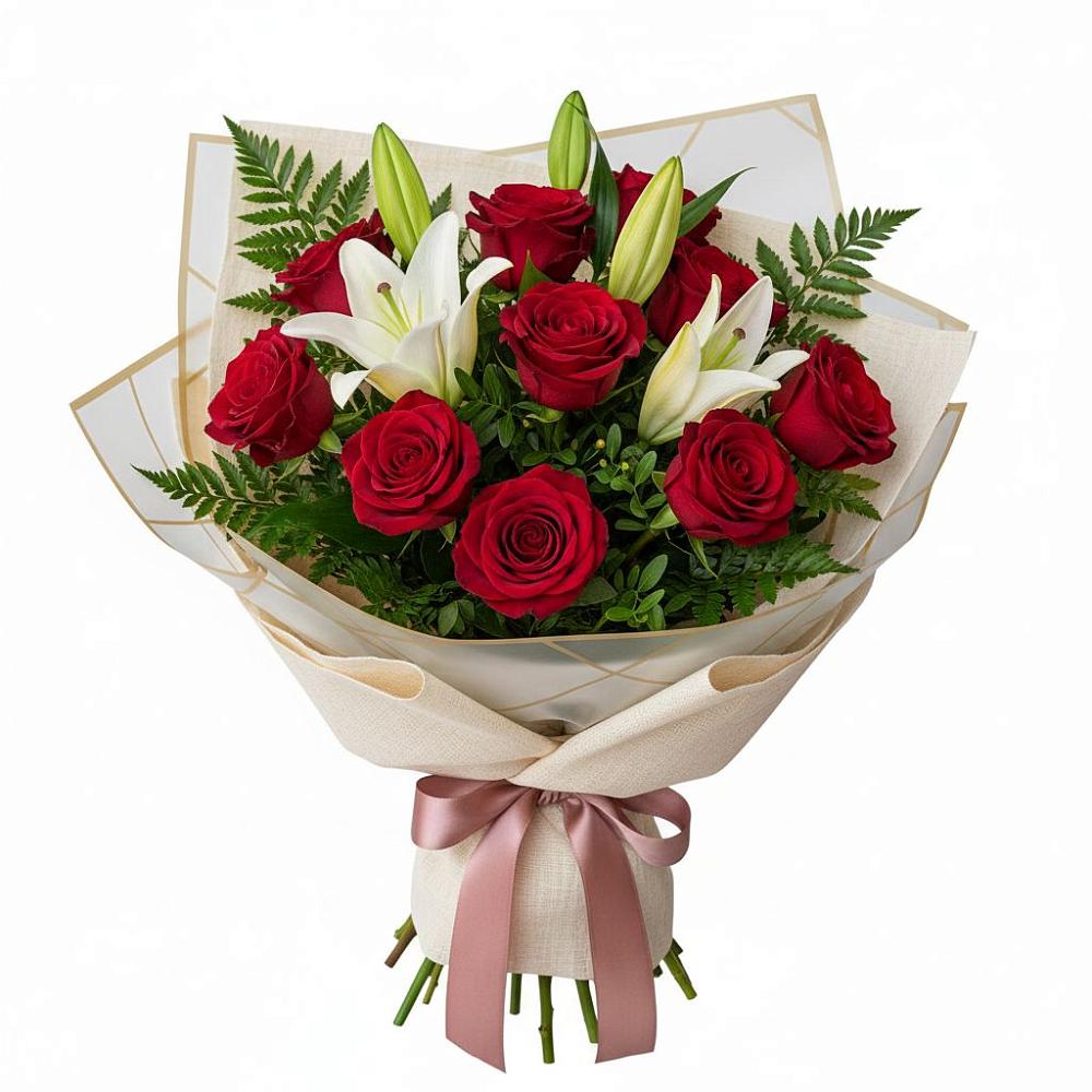 Букет цветов из: Лилии и Розы в Мисайлово