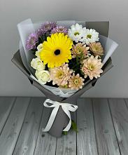 Букет цветов из:  Розы, Герберы и Хризантемы #REPLACE_PRED# Мисайлово