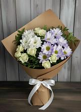 Букет цветов из:  Хризантемы и Розы #REPLACE_PRED# Мисайлово