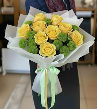 Букет цветов из:  Хризантемы и Розы в Мисайлово