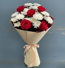 Букет цветов из:  Розы и Хризантемы в Мисайлово