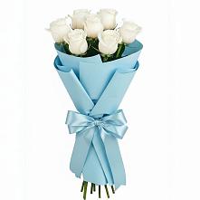 Букет 7 белых роз Проуд в Мисайлово