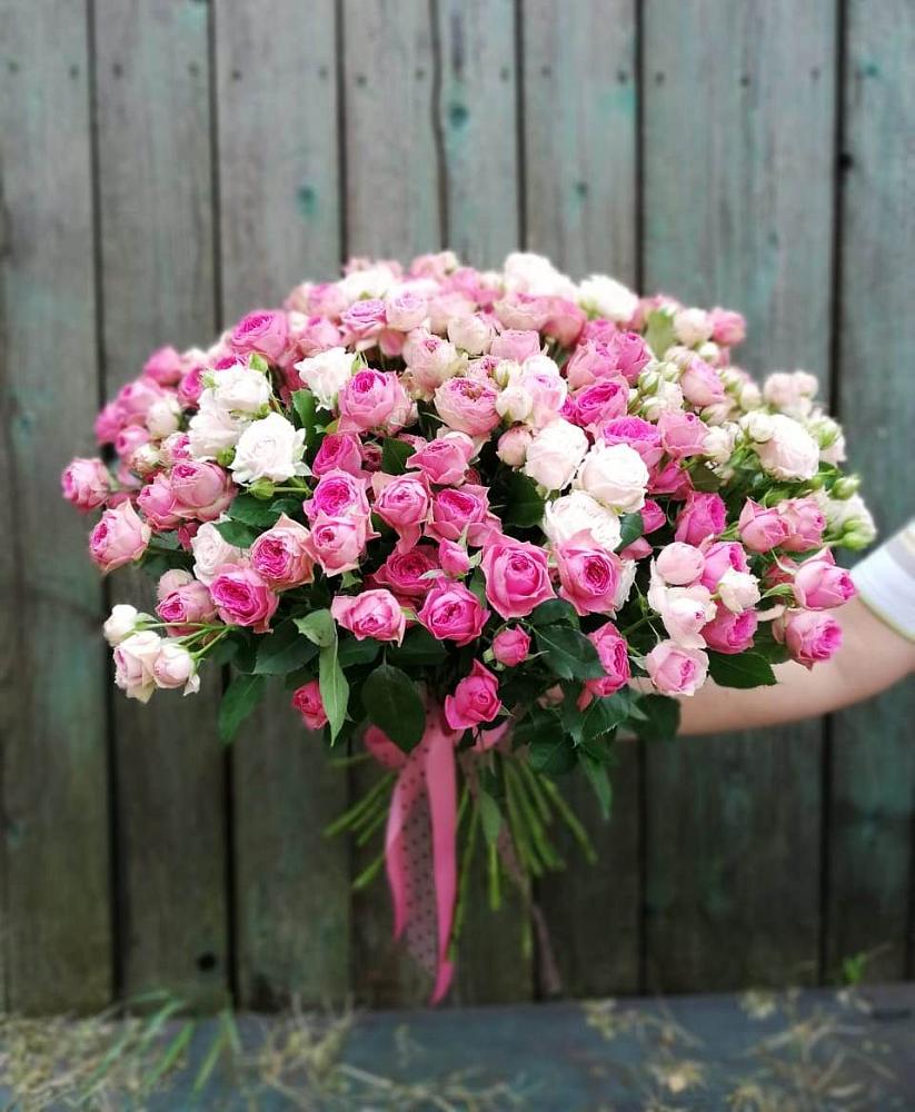 Букет Розовые кустовые розы Натали и Лав Лидия в Мисайлово