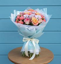 Букет цветов из:  Хризантемы и Розы в Мисайлово